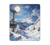 Mouse Pad Washable Computer Mousepad with Anti-Slip Rubber Base Ski Lift at Sunshine Mouse Mat Gaming Keyboard Mat Desk Accessories Ultra-Smooth Office Mousepad for Laptop Office Home 7.9x9.4 inch