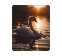 Mouse Pad Washable Computer Mousepad with Anti-Slip Rubber Base White Swan on The Lake Mouse Mat Gaming Keyboard Mat Desk Accessories Ultra-Smooth Office Mousepad for Laptop Office Home 7.9x9.4 inch
