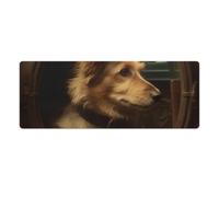 Mouse Pad Washable Computer Mousepad with Non-Slip Rubber Base Arabesque Dog Mouse Mat for Laptop Desk Accessories Mat Gaming Mousepad for Office Table Computer Home 30x80cm