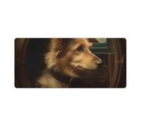 Mouse Pad Washable Computer Mousepad with Non-Slip Rubber Base Arabesque Dog Mouse Mat for Laptop Desk Accessories Mat Gaming Mousepad for Office Table Computer Home 40x90cm