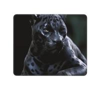 Mouse Pad Washable Computer Mousepad with Non-Slip Rubber Base Black Panther Mouse Mat for Laptop Desk Accessories Mat Gaming Mousepad for Office Table Computer Home 25x30 cm