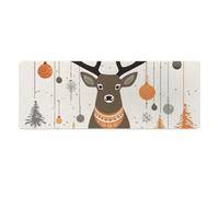 Mouse Pad Washable Computer Mousepad with Non-Slip Rubber Base Christmas Decorate and Deer Mouse Mat for Laptop Desk Accessories Mat Gaming Mousepad for Office Table Computer Home 30x80cm