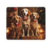 Mouse Pad Washable Computer Mousepad with Non-Slip Rubber Base Christmas Dog Party Mouse Mat for Laptop Desk Accessories Mat Gaming Mousepad for Office Table Computer Home 7.9 x 9.5 in
