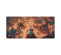 Mouse Pad Washable Computer Mousepad with Non-Slip Rubber Base Christmas Town Mouse Mat for Laptop Desk Accessories Mat Gaming Mousepad for Office Table Computer Home 40x90cm
