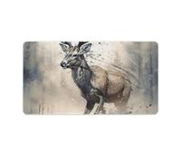 Mouse Pad Washable Computer Mousepad with Non-Slip Rubber Base Deer Jumping Painting Mouse Mat for Laptop Desk Accessories Mat Gaming Mousepad for Office Table Computer Home 40X75cm