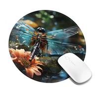 Mouse Pad Washable Computer Mousepad with Non-Slip Rubber Base Dragonfly flying on the pond Mouse Mat for Laptop Desk Accessories Mat Gaming Mousepad for Office Table Computer Home 1 PC