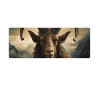 Mouse Pad Washable Computer Mousepad with Non-Slip Rubber Base Goat Looking Into Camera Mouse Mat for Laptop Desk Accessories Mat Gaming Mousepad for Office Table Computer Home 30x80cm