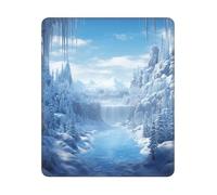 Mouse Pad Washable Computer Mousepad with Non-Slip Rubber Base Snow Ice World Mouse Mat for Laptop Desk Accessories Mat Gaming Mousepad for Office Table Computer Home 25x30 cm