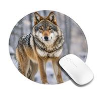 Mouse Pad Washable Computer Mousepad with Non-Slip Rubber Base Wolf Mouse Mat for Laptop Desk Accessories Mat Gaming Mousepad for Office Table Computer Home 4 PCS
