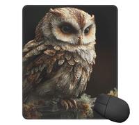 Mouse Pad Washable Mousepad with Non-Slip Rubber Base Owl on the Branch Mouses Mat for Laptop Desk Pad Gaming Mousepad for Office Computer Home 25x30 CM