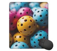Mouse Pad Washable Mousepad with Non-Slip Rubber Base Pickleball Balls Colors Pattern Mouses Mat for Laptop Desk Pad Gaming Mousepad for Office Computer Home 25x30 CM
