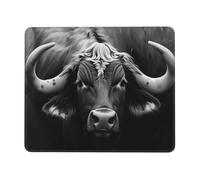 Mouse Pad Water Buffalo Small Mouse Mat 30 x 25cm with Non-Slip Rubber Base, Waterproof Mousepad, Gaming Mousemat for Women Kids Men Laptops Keyboard Tray Home Traveling Office Accessories D-848