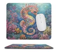 Mouse Pad, Watercolor Colorful Coral Underwater World Wildlife Sea Comfortable Mouse Mat Non-Slip Office Mousepad For Pc Computer Laptop 25X30Cm