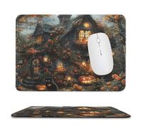 Mouse Pad, Watercolor Halloween Pumpkin Animal Cat Portable Office Mousepad Professional Mousepads For Gamer Laptop Studying 25X30Cm