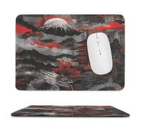 Mouse Pad, Watercolor Japanese Architecture Trees Landscape Animal Dragon Professional Mousepads Ergonomic Office Mousepad For Studying Game Pc 25X30Cm