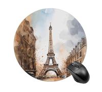 Mouse Pad Watercolor Paris Printed Cute Mousepad with Design Small Non-Slip Rubber Gaming Pads Office Home Pad