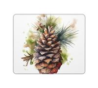 Mouse Pad Watercolor Pine Cone Comfortable Table Pad Durable Table Mat For Work Laptop Office 10X12In