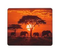 Mouse Pad Waterproof Computer Mousepad with Non-Slip Rubber Base African Animal Sunset Mouse Pad Laptop Desk Pad Washable Gaming Mouse Mat for Laptop Office Home 7 x 8.6 in