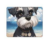 Mouse Pad Waterproof Gaming Mousepad with Non-Slip Rubber Base adorable schnauzer Mouse Mat Square Computer Mousepad for Laptop Washable Desk Mat for Office Table Home 25x30 cm