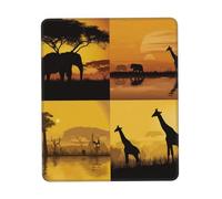 Mouse Pad Waterproof Gaming Mousepad with Non-Slip Rubber Base African grassland animals Mouse Mat Computer Mousepad for Laptop Washable Desk Mat for Office Table Home 25x30 cm