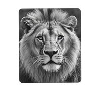 Mouse Pad Waterproof Gaming Mousepad with Non-Slip Rubber Base African lion black and white Mouse Mat Computer Mousepad for Laptop Washable Desk Mat for Office Table Home 25x30 cm