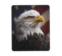 Mouse Pad Waterproof Gaming Mousepad with Non-Slip Rubber Base American Bald Eagle Mouse Mat Computer Mousepad for Laptop Washable Desk Mat for Office Table Home 25x30 cm