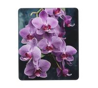 Mouse Pad Waterproof Gaming Mousepad with Non-Slip Rubber Base Beautiful Purple Orchids Mouse Mat Computer Mousepad for Laptop Washable Desk Mat for Office Table Home 25x30 cm