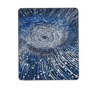 Mouse Pad Waterproof Gaming Mousepad with Non-Slip Rubber Base Blue Vortex Mouse Mat Computer Mousepad for Laptop Washable Desk Mat for Office Table Home 25x30 cm