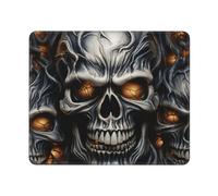 Mouse Pad Waterproof Gaming Mousepad with Non-Slip Rubber Base Cool Evil Skull Mouse Mat Square Computer Mousepad for Laptop Washable Desk Mat for Office Table Home 25x30 cm