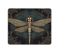 Mouse Pad Waterproof Gaming Mousepad with Non-Slip Rubber Base Dragonfly Mouse Mat Square Computer Mousepad for Laptop Washable Desk Mat for Office Table Home 25x30 cm