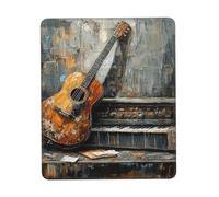 Mouse Pad Waterproof Gaming Mousepad with Non-Slip Rubber Base Guitar Bass Music Musical Instruments Mouse Mat Computer Mousepad for Laptop Washable Desk Mat for Office Table Home 25x30 cm