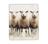 Mouse Pad Waterproof Gaming Mousepad with Non-Slip Rubber Base Sheeps Watercolor Mouse Mat Computer Mousepad for Laptop Washable Desk Mat for Office Table Home 25x30 cm