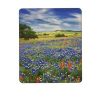 Mouse Pad Waterproof Gaming Mousepad with Non-Slip Rubber Base Texas Bluebonnets Scenery Mouse Mat Computer Mousepad for Laptop Washable Desk Mat for Office Table Home 25x30 cm