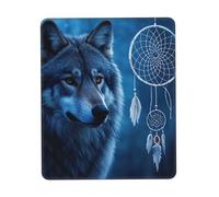Mouse Pad Waterproof Gaming Mousepad with Non-Slip Rubber Base wolves and dream catchers Mouse Mat Computer Mousepad for Laptop Washable Desk Mat for Office Table Home 25x30 cm