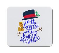 Mouse Pad We Can Build A Snowman Meadow Top Hat Table Pad Office 25x30CM