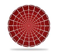 Mouse Pad, White Spider Web Round Desk Mat, Red Cellular Background Gaming Mouse Pad With Non-Slip Base and Stitched Edge, Computer Keyboard Mouse Mat for Home Office Work