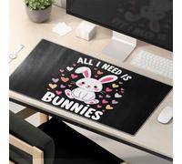 Mouse Pad With Funny Sayings All I Need Is Bunnies Mouse Pad Gaming Mousepad Desk Pads