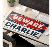 Mouse Pad With Funny Sayings Beware Of Charlie. Mouse Pad Gaming Mousepad Desk Pads
