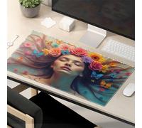 Mouse Pad With Funny Sayings Floral Fantasy: A Woman'S Serene Moment Mouse Pad Funny Mouse Pads For Desk Gaming Mouse Pad
