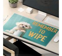 Mouse Pad With Funny Sayings Remember To Wipe: A Cute Reminder! Mouse Pad Funny Mousepads For Work Desk Pad Large