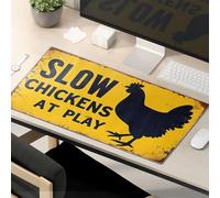Mouse Pad With Funny Sayings Slow Chickens At Play: A Farm Sign Mouse Pad Funny Mouse Pads For Desk Gaming Mouse Pad