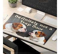 Mouse Pad With Funny Sayings Two Puppies: Definitely Not A Trap Door Mouse Pad Funny Mouse Pads For Desk Gaming Mouse Pad