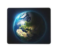 Mouse Pad with Non-Slip Rubber Base 10 x 12 inch Mouse Mat with Stitched Edge Glowing Earth Gaming Mousepad for Wireless Mouse Computer Laptop Home Office Desk Pad