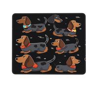 Mouse Pad with Non-Slip Rubber Base 10 x 12 inch Mouse Mat with Stitched Edge I Love My Dog Dachshunds Gaming Mousepad for Wireless Mouse Computer Laptop Home Office Desk Pad
