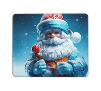 Mouse Pad with Non-Slip Rubber Base 10 x 12 inch Mouse Mat with Stitched Edge Ice Santa Claus Gaming Mousepad for Wireless Mouse Computer Laptop Home Office Desk Pad