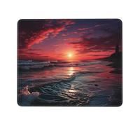 Mouse Pad with Non-Slip Rubber Base 10 x 12 inch Mouse Mat with Stitched Edge Ocean Art Warm Twilight Gaming Mousepad for Wireless Mouse Computer Laptop Home Office Desk Pad