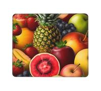 Mouse Pad with Non-Slip Rubber Base 7.9 x 9.5 in Mouse Mat with Stitched Edge Fresh Fruits Pineapple Gaming Mousepad for Wireless Mouse Computer Laptop Home Office Desk Pad