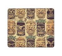 Mouse Pad with Non-Slip Rubber Base 7.9 x 9.5 in Mouse Mat with Stitched Edge Vintage Aloha Tiki Pattern Gaming Mousepad for Wireless Mouse Computer Laptop Home Office Desk Pad