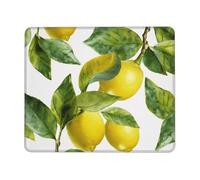 Mouse Pad with Non-Slip Rubber Base 7 x 8.6 in Mouse Mat with Stitched Edge Lemon Branch Leaves Gaming Mousepad for Wireless Mouse Computer Laptop Home Office Desk Pad