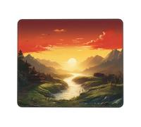Mouse Pad with Non-Slip Rubber Base 7 x 8.6 in Mouse Mat with Stitched Edge Rising Sun Gaming Mousepad for Wireless Mouse Computer Laptop Home Office Desk Pad